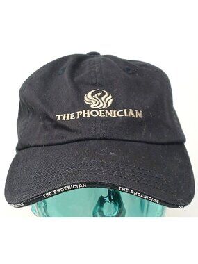 The Phoenician Black Adjustable Baseball Hat Embroidered Logo By Imperial #D-6